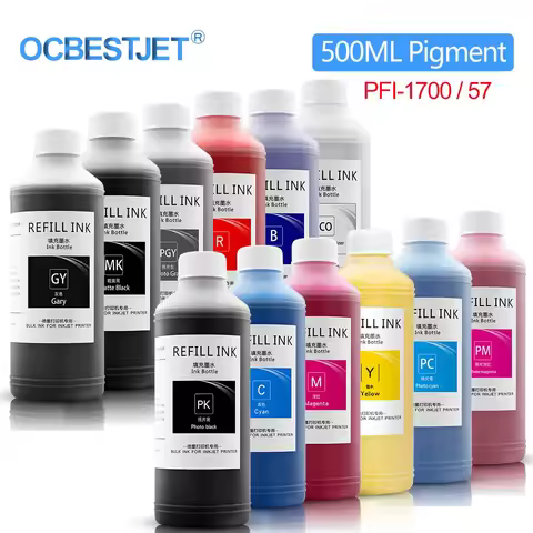 500ML Waterproof Pigment Bulk Ink For PFI1700 PFI-1700 PFI57 For Canon pro 520 540 540s 560s 2000 40