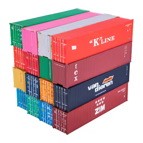 40Feet Container Model Scale 1:87 Freight Shipping Seabox For HO Train Railway Accessory Diorama Kit