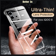 Crystal Shockproof PC Hard Phone Case Transparent Anti-Yellowing Case Compatible For vivo iQOO 3 iQO