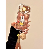 Sweet Cute Flower Lens Yellow Clothes Miffy Rabbit Suitable for ihone17promax16pro Phone Case 15