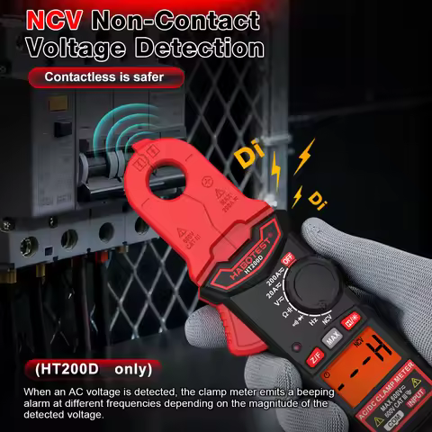 HABOTEST Digital Clamp Meter AC/DC Current Voltage Tester Multimeter for HVAC Automotive Electrical 