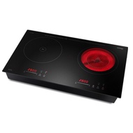 GERMANPOOL 德國寶 GIH-DD38B嵌入式雙頭電磁電陶爐-2800W(預計7個工作天內發貨)