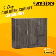 Furnistore 5 Doors Almari pakaian kanak-kanak/5 pintu children wardrobe cabinet Oxford almari baju b