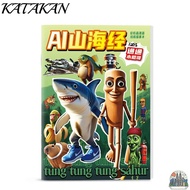 KATAKAN AI Shan Hai Jing Coloring Book, Picture Tungtungsahur Painting Sketch Book, Gift DIY Anime P