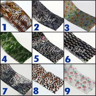 Nail Art Foil 4x100cm Chrome Lace Blue Rainbow Leopard Zebra Mickey