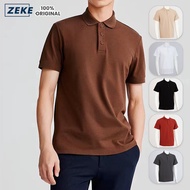 ZEKE A0016 Men Polo Shirt Plain Cotton Microfiber Short-sleeved Sport Loose Simple All-match Casual 