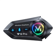 Y12Pro Motorcycle Helmet Bluetooth Headset Dual Intercom Noise Cancellation Long Battery Life Waterp