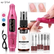 myyeah 2Pcs/Set Professional Nail Drill Kit Electric Drill Cuticle Softener Fluid Dead Skin Remover
