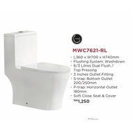 Mocha italy MWC7621 s-trap One-Piece Water Closet Bathroom water closet toilet one piece toilet