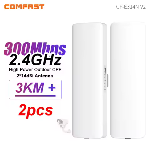 Comfast Wifi Router 3-5KM 2.4GHz 300Mbps Outdoor CPE Wireless WiFi Repeater Extender AP Access Point