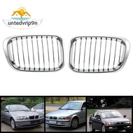 [untedvrip9n]2X Chrome Front Hood Kidney Grille Grill for     1998-2001 E46 320I 323I 325I 328I 330I