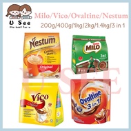 (NEW STORE OFFER)  Nestle MILO Activ-Go Chocolate Malt Powder/VICO/OVALTINE/NESTUM[200g/400g/1kg/2kg