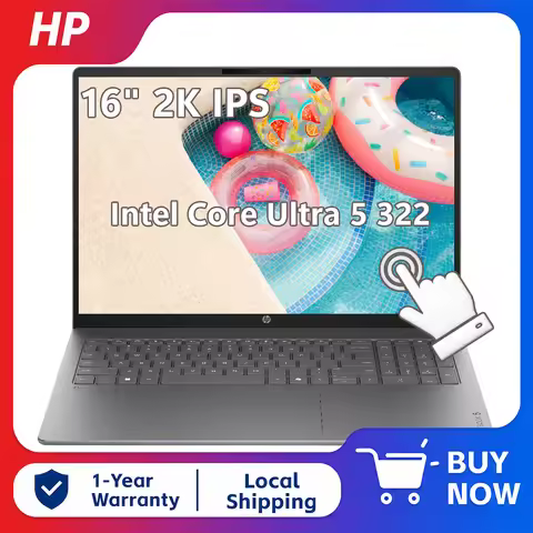 Hp Omnibook 5 16" 2K Ips Touchscreen Laptop Intel Core Ultra 5 322 Processor up to 64Gb Ddr5 Ram 2Tb