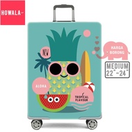 HOWALA Pineapple Travel Luggage Protector Cover Stretchable for Size 22 - 24 inch (Medium)OWALA Pineapple Travel Luggage
