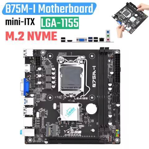 B75M-I Mini-ITX Motherboard LGA 1155 Desktop Motherboard Supports DDR3 Computer Main Board 16GB M.2