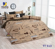 TOTO ชุดประหยัด (TT513) ลายโมเดิล Trendy ชุดผ้าปูที่นอน+ ผ้านวม3.5ฟุต (Size60x80นิ้ว)  ยี่ห้อโตโต  N