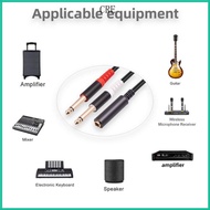 CRE 30cm 6 35mm Female Adapter to 2x6 35mm Stereo Male  Socket Adapter Cable 1 4 Female to Dual 1 4 