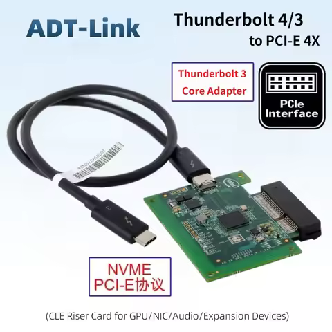 Thunderbolt 3 to PCIE4X Board External Video Card Display Card USB4 Chip Extension Dock Thunderbolt3