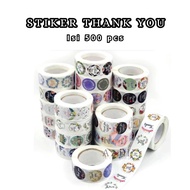 Thank You Stickers 500 Pcs Thank You Stickers 1 roll Contains 500 pcs