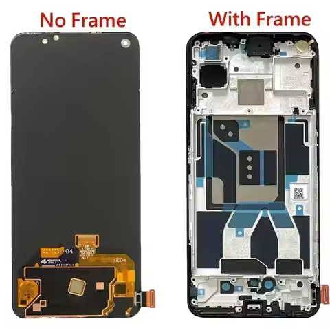 6.43'' AMOLED For Realme X7 Max 5G LCD Display Touch Screen Digitizer Assembly With Frame For Realme