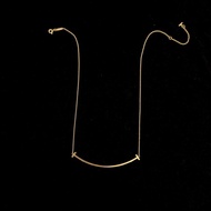 Tiffany T系列 玫瑰金大號微笑項鍊 大U