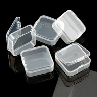 Small Plastic Clear Jewelry Box Mini Multipurpose Box 5.5cm x 5.5cm x 2.1cm