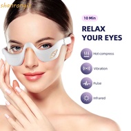 AUGIX EMS Pulse Vibration Eye Massager, Under-Eye Design Vibration Function Heated Eye Massager, Hot