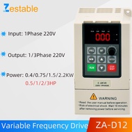 ตัวแปลง1ph 220V ไดรฟ์ความถี่ตัวแปร0.4/0.75/1.5/2.2KW 0.5/1/2/3HP VFD สำหรับมอเตอร์เฟสเดียว220V