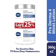 VASELINE Pro Derma 4 Moist Lotion 2X360g