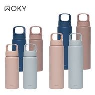 【WOKY 沃廚】 輕芯鈦瓷易潔層提手運動保溫瓶600ml+850ml