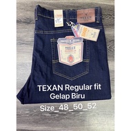 Seluar Jeans TEXAN Regular fit Big  808_H18BBK_Warna Gelap Biru 👉ada car Holder👍