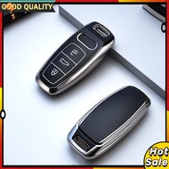 Leather Car Key Cover Case Holder Fob for Audi A8 A7 A6 A4 A3 B9 C8 S7 4K D5 S8 Q7 Q8 SQ8 E-tron 2018 2019 2020 2021 Accessories