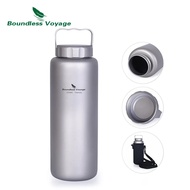 Boundless Voyage Titanium Water Bottle 1050Ml Camping Canteen Cycling Sport Drinking Bottle Metal Bi