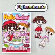 Đồ chơi bóc dán búp bê giấy Jadoo và em gái Mimi - Búp bê giấy Gacha
