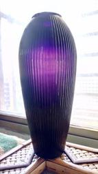早期夢幻深紫色玻璃條紋花瓶花器面交880含運960
