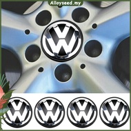 ✥Alloyseed✥【High Quality】 4Pcs Wheel Center Hub Cap Cover Chrome & Black 65MM Wheel Center Cap Repla