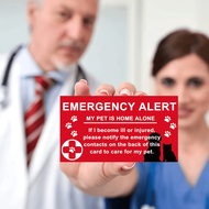 8pcs Pet Emergency Contact Cards - Easy To Write, Pet Alone Warning Card, Contact Info Wallet Card, 