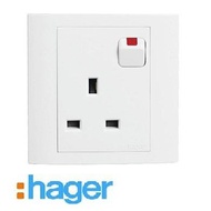 HAGER STYLEA 13A 1GANG SWITCH SOCKET OUTLET