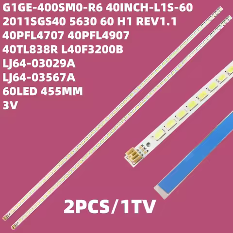 TV Lamp LED Backlight Strips For Grundig 40VLE6142C LED Bars SLED 2011SGS40 5630 60 H1 Bands Rulers 