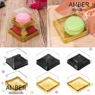 AMBER 50Sets Square Moon Cake Hot Multi Size Wedding Party Christmas Cupcake Packaging Packing Box