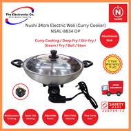 Nushi 34cm Electric Wok (Curry Cooker) NSAL-8834 OP