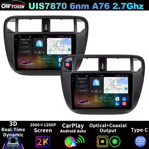 7870 Android 13 12G+256G Car Radio Stereo GPS Player For Honda Civic 6 EK EM 1995-1998 CarPlay 3D Re