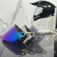 Kanta topi keledar LVS-800 warna lutsinar cermin berwarna-warni bersalut perak. Ia berwarna coklat m