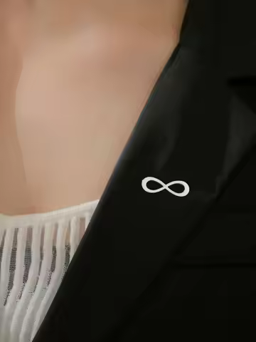 LIKGREAT Trendy Infinity Symbol Brooch for Women Eternal Love Pin Lapel Stainless Steel Jewelry Anni