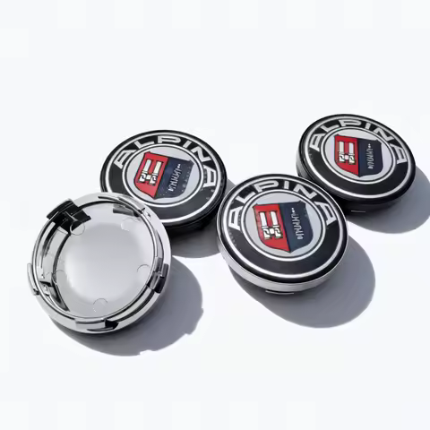 4pcs Alpina Logo Emblem Car Wheel Center Caps 58MM Clips 54MM Wheels Hub Cap Rim Hubcaps Dust Cover 