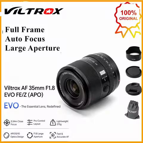 VILTROX 35mm F1.8 II EVO APO Lens AF Full Frame Large Aperture Prime Camera Lens for Nikon Z Z6 III 
