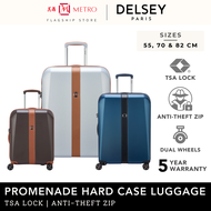 Delsey Paris Promenade Hard 2.0 4-Double Wheels Trolley Case Luggage with Zip Securitech 2 | 55 70 82CM