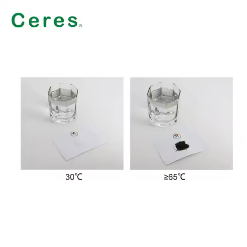 Flexo printing irreversible temperature sensitive ink Colorless to Black 65 degree 1kg Shipping by F