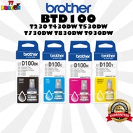 (ORIGINAL) Brother BTD100 BT-D100 D100 Black Cyan Magenta Yellow Ink Bottle T230 T430W T530DW T730DW