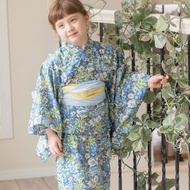 日本 Catherine Cottage - 夢幻2way純棉兵兒帶浴衣(可當洋裝)-滿版花卉-粉黃